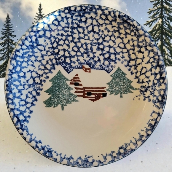 Tienshan Other - Vtg Folk Craft Country Cabin Tienshan Dinner Plate 10.5"